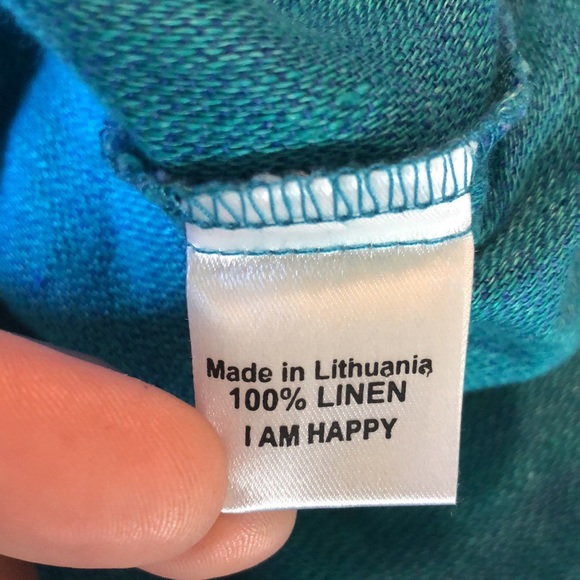 FLAX size Large Ladies LINEM Blue Pull-On Pant NEW - Picture 7 of 12